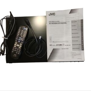 JVC XV-N50 DVD Video Player with Manual Remote Power Cord and TV Connect Cord